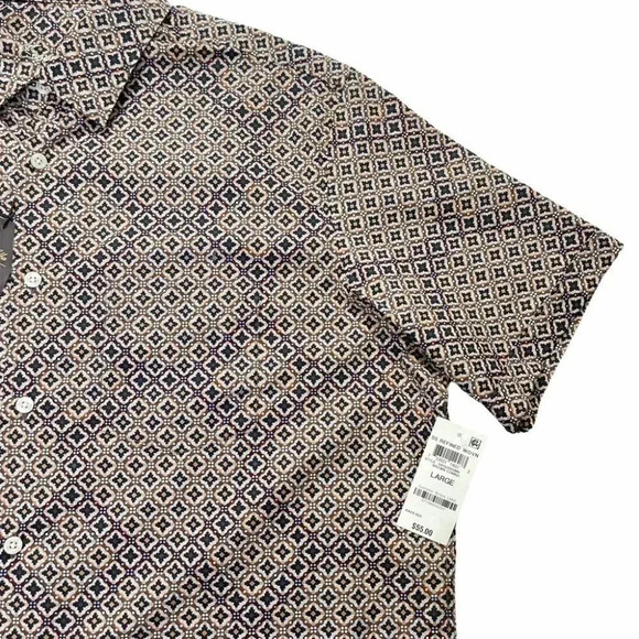 Tasso Elba Refined Woven Cotton Mens Button Down - Picture 3 of 9